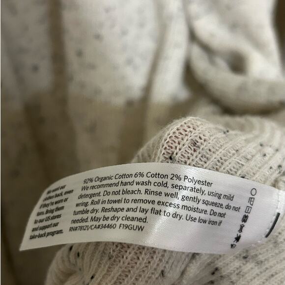 Eileen Fisher Size Medium Cardigan Organic Cotton Speckled Italian Yarn Sweater - Picture 7 of 11